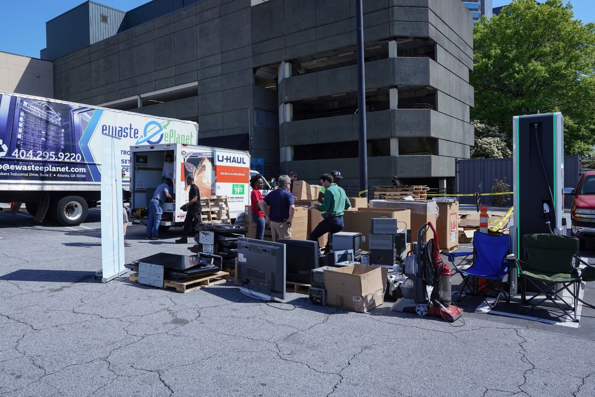 Boxes of electronics