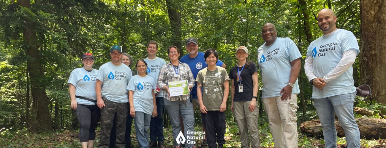 GNG employees at volunteer event at Fernbank