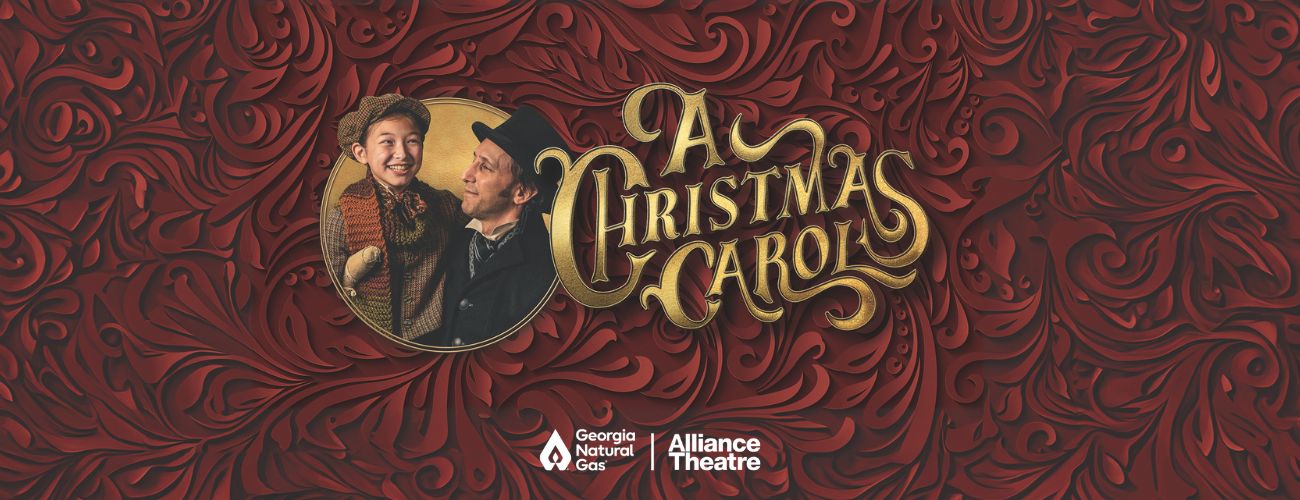 Christmas Carol logo with GNG and Alliance Theatre logos