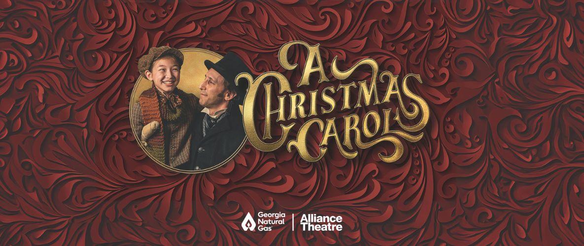 Christmas Carol logo with GNG and Alliance Theatre logos